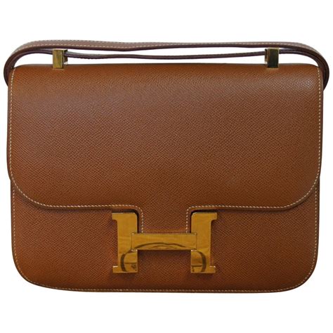 HERMES Baan classic purse Brown/GoldHardware Epsom 